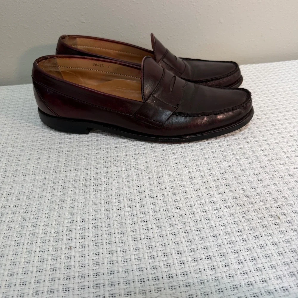 Allen Edmonds Penny Loafer Mens 14 Burgundy Leather 30025 Classic Preppy Ivy